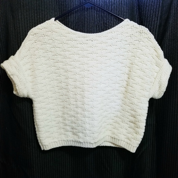 LOFT Tops - Ann Taylor|LOFT short sleeve knit sweater crop top